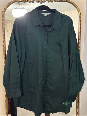 Old Navy Dark Green Boyfriend Shirt XL